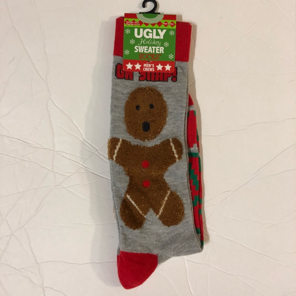 “Oh Snap” Gingerbread Man Holiday Sock